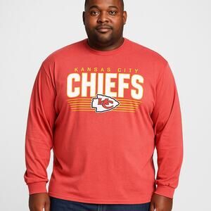 NFL Team Apparel Majestic KC Kansas City Chiefs Football T-Shirt Size -XL